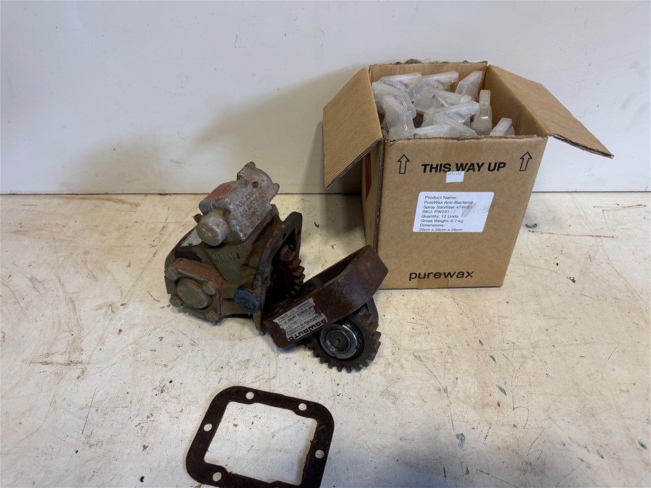 1x Powauto PTO Hydraulic Pump Drive and 11x Sanitizer Spray Bottles