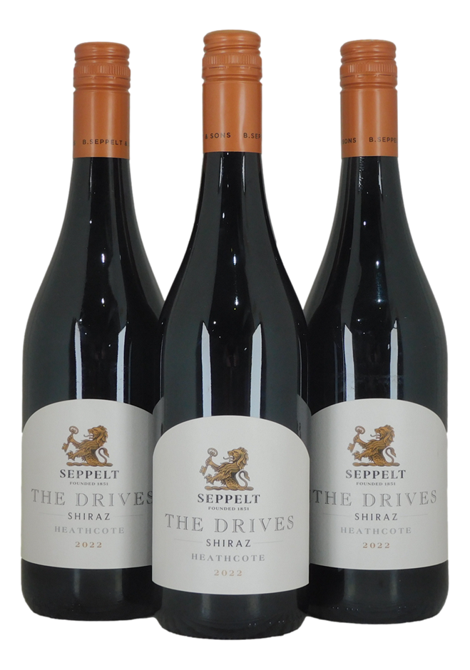 Seppelt The Drives Shriaz 2022 (3x 750mL), Heathcote.
