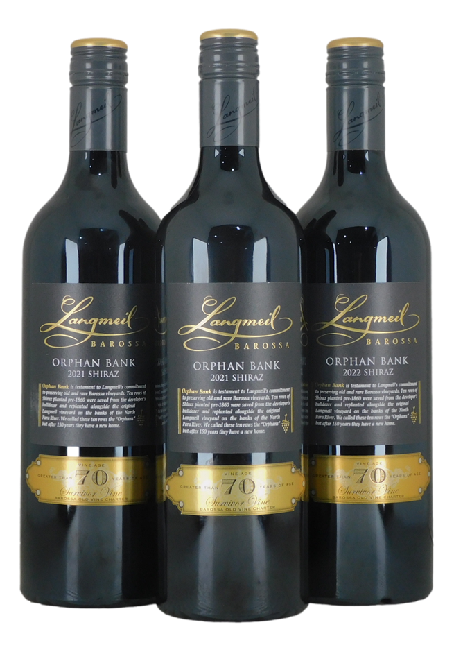 Langmeil Orphan Bank Shiraz 2021 (3x 750mL), Barossa.
