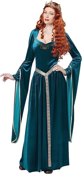 CALIFORNIA Women's Lady Guinevere Medieval Renaissance Costume for Adult, M