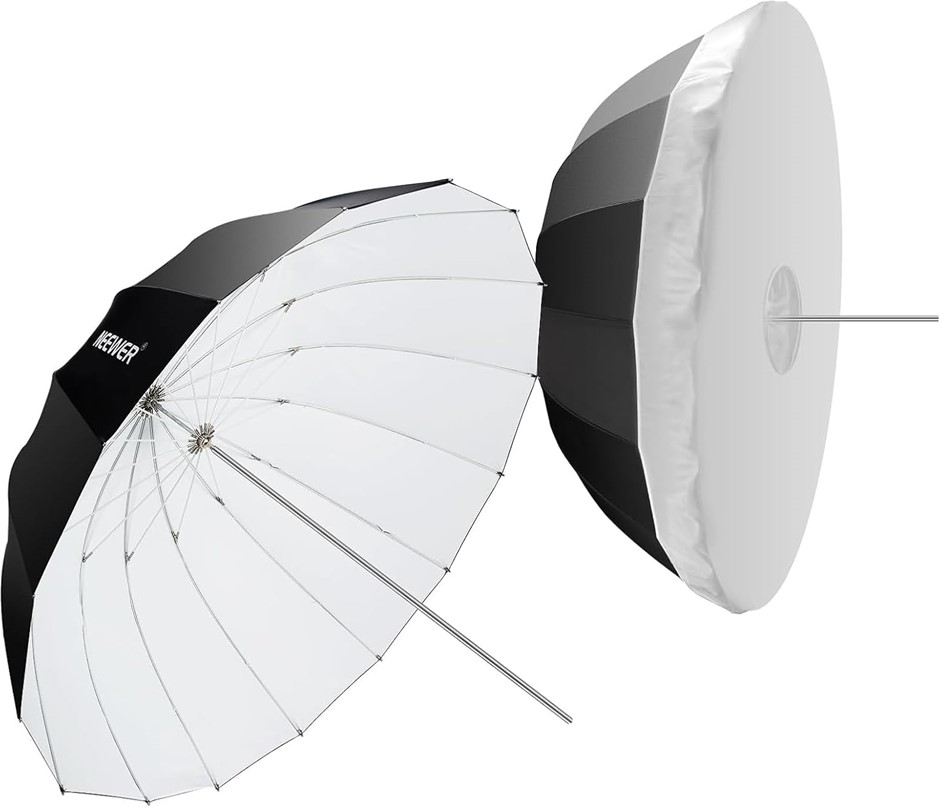 NEEWER 71"/180cm Parabolic Reflective Umbrella Photography with White Inner