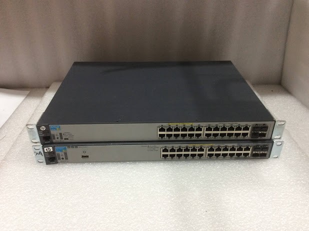 0020-2584430 · HP J9773A 2530-24G PoE+&J9146A 2910al-24G PoE+ Switch (Lot of 2)