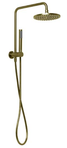 Venezia Short Twin Shower - BRUSHED BRASS