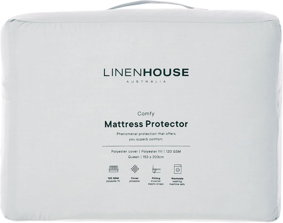 LINEN HOUSE Comfy Double Mattress Protector, 120 GSM.