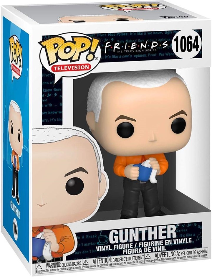 FUNKO POP! Friends Figurine Vinyl Gunther. NB: Slightly damaged box.