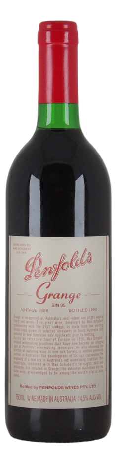 Penfolds Bin 95 Grange 1998 (1x 750mL) SA.