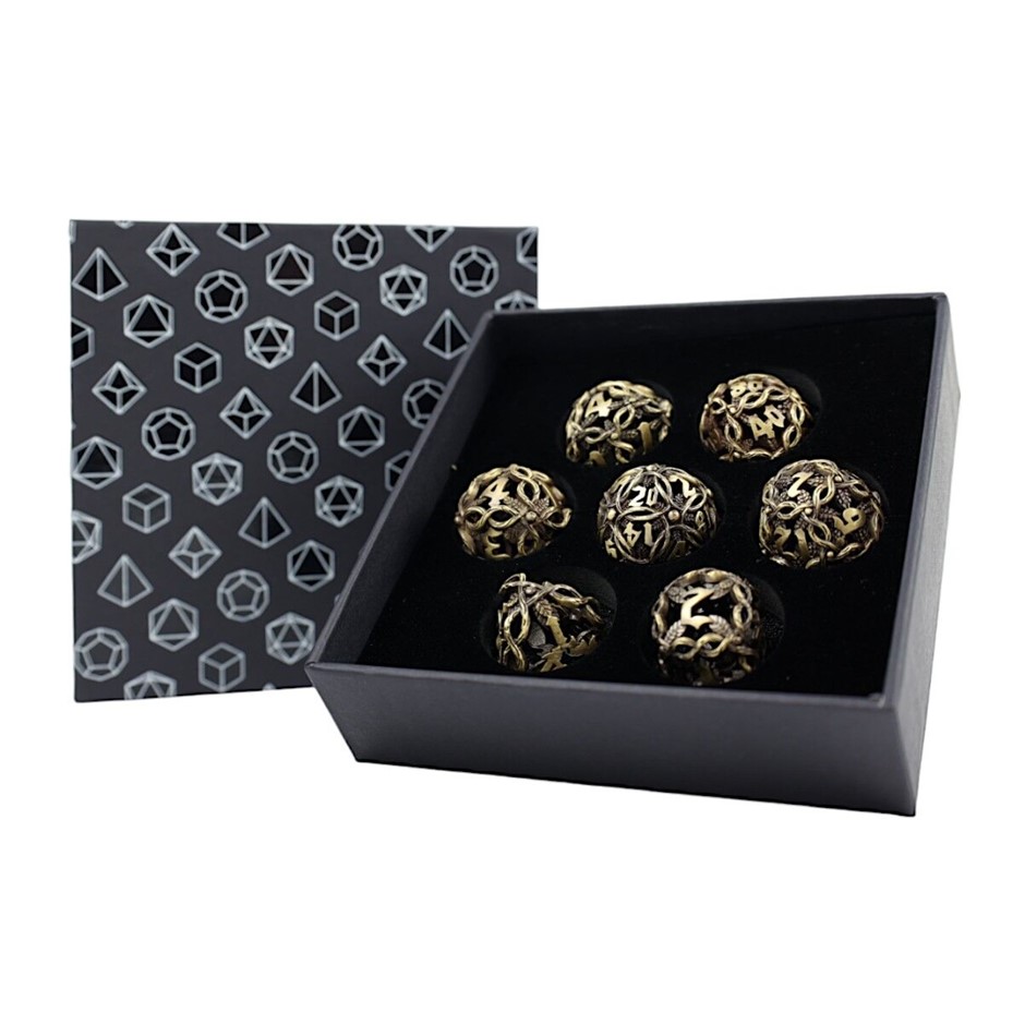 LPG Dice RPG Set Hollow Vines - Tarnished Gold Buyers Note - Discount Frei
