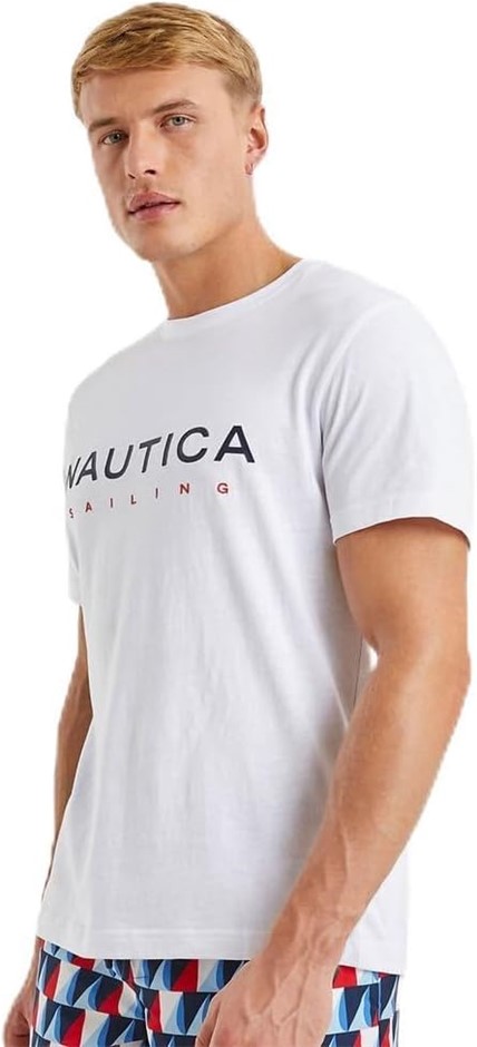 NAUTICA Men's Jax T-Shirt, Size XL, White, NAN1I00791. RRP: $64.95. Buyers