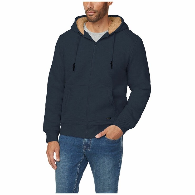 BUFFALO DAVID BITTON Men's Sherpa Hoodie, Size L, Whale. Buyers Note - Dis