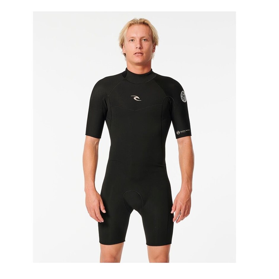 0068-5062664 · RIP CURL Men's Dawn Patrol 2mm Back Zip Springsuit Wetsuit, Size L, Black.