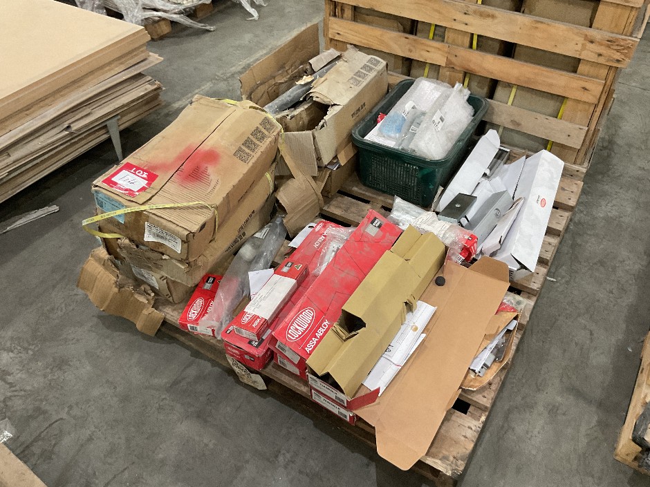 Pallet of Assorted Lockwood Assa Abloy Door Fittings and Other Items