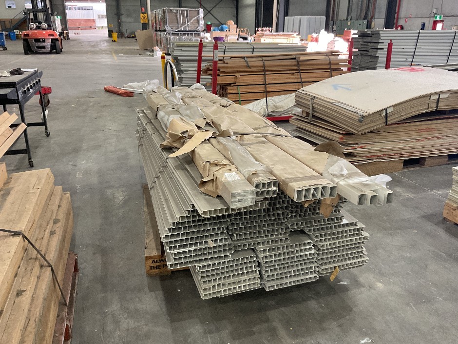 Pallet of PVC Wall Panels & End Pieces