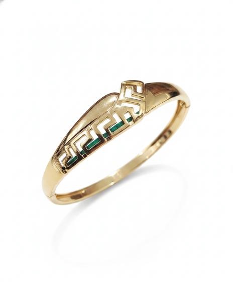 18K/ITALY Yellow Gold Filled bangle -(stamped 18K/Italy)