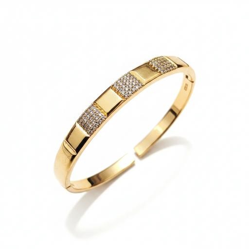 18K/ITALY Yellow Gold Filled bangle -(stamped 18K/Italy)