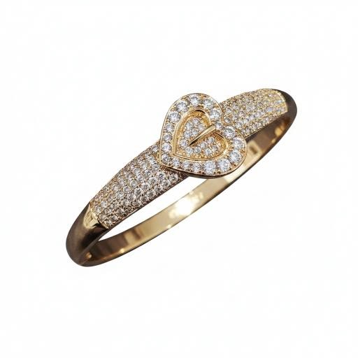 18KGF/ITALY Rose Gold Filled bangle -(stamped 18KGF/ITALY)-Bonus Gift