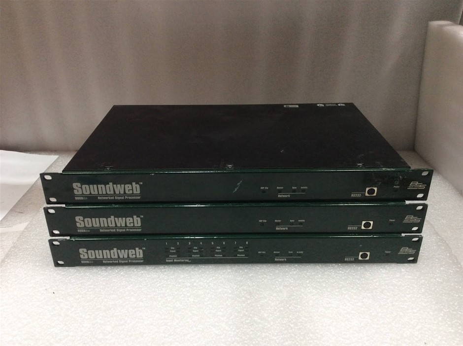 Soundweb 9008iis and 9088iis Networked Signal Processor (Lot of 3)