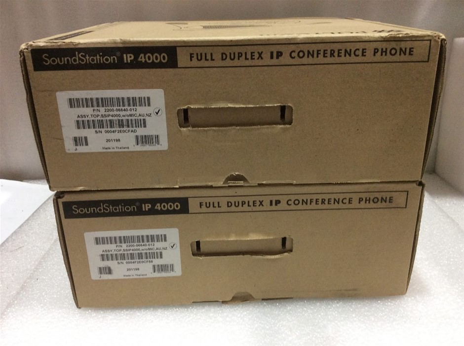 Polycom SoundStation IP 4000 Full Duplex IP Conference Phones-New (Lot of2)
