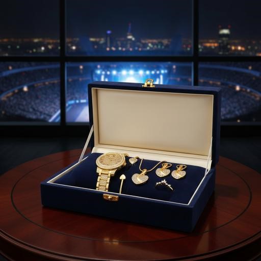 6-Piece Set white Stones(Gift Box Included)-18k Yellow Gold Plated