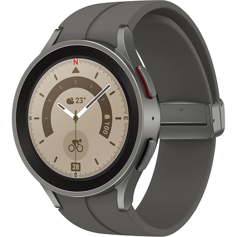 SAMSUNG Galaxy Watch 5 Pro Bluetooth Smartwatch, 45mm, Grey Titanium, SM-R9