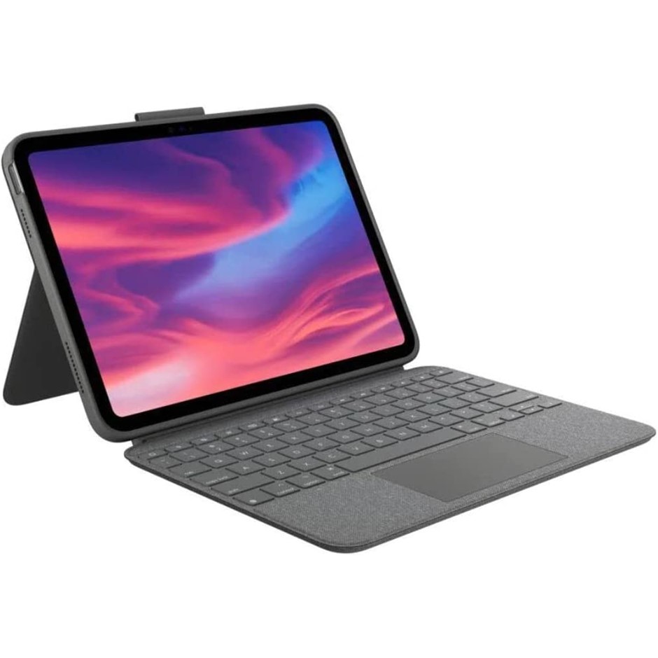LOGITECH Combo Touch Pad for iPad (10th Gen), Oxford Grey, 920-0114.
