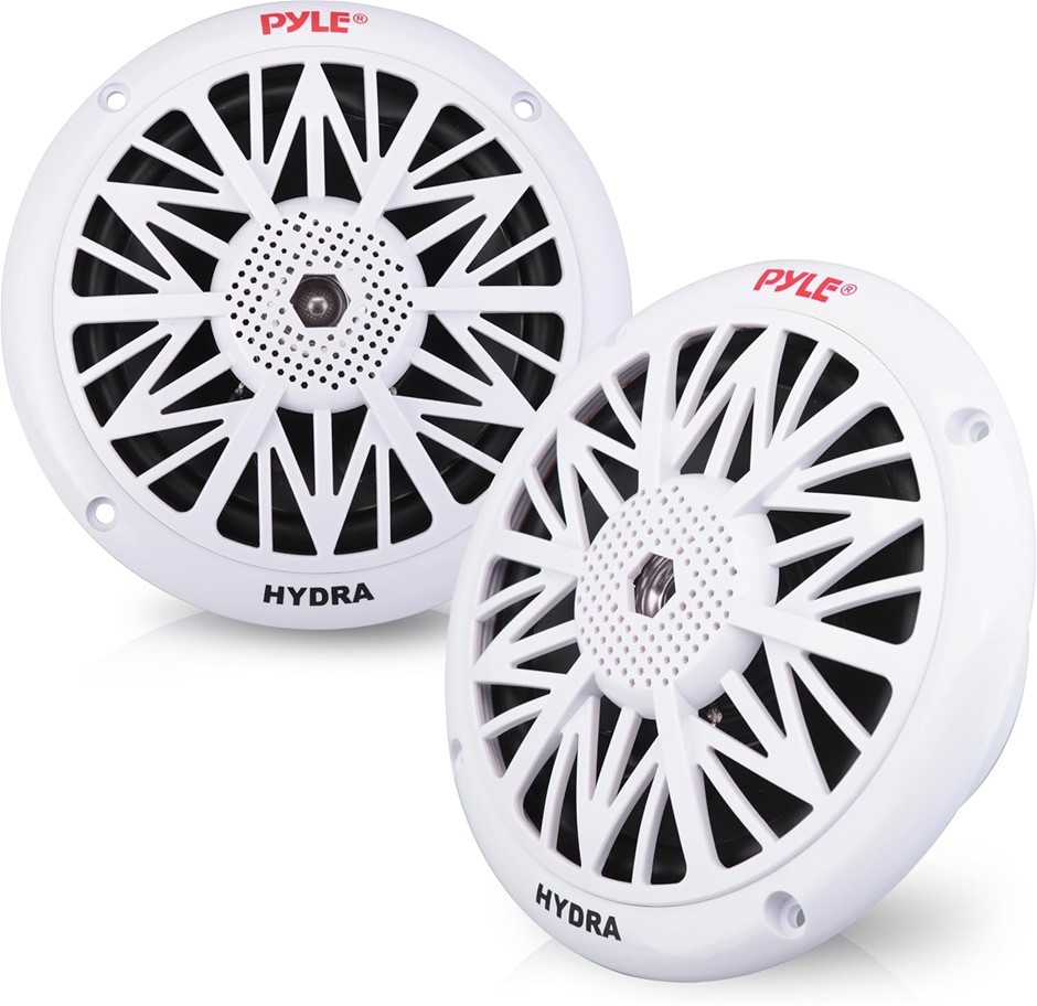 Pyle 5.25” Marine Speakers, Waterproof IPX5 Flush Mount Boat Stereo Speaker