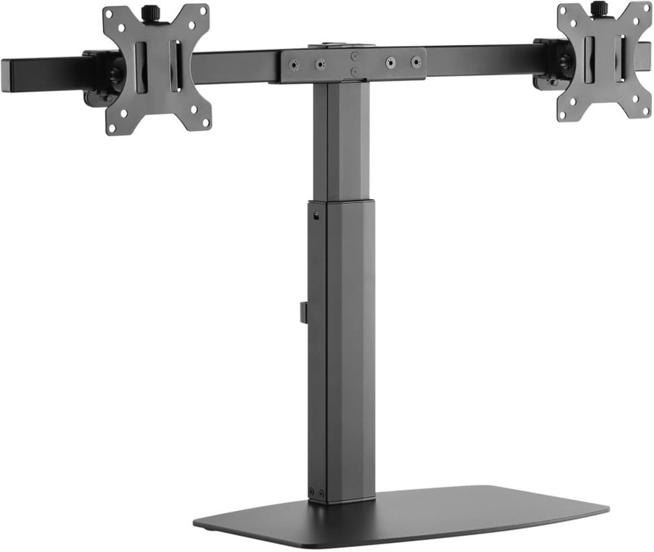 Brateck Dual Screen Pneumatic Vertical Lift Monitor Stand Fit Most 17-27 In