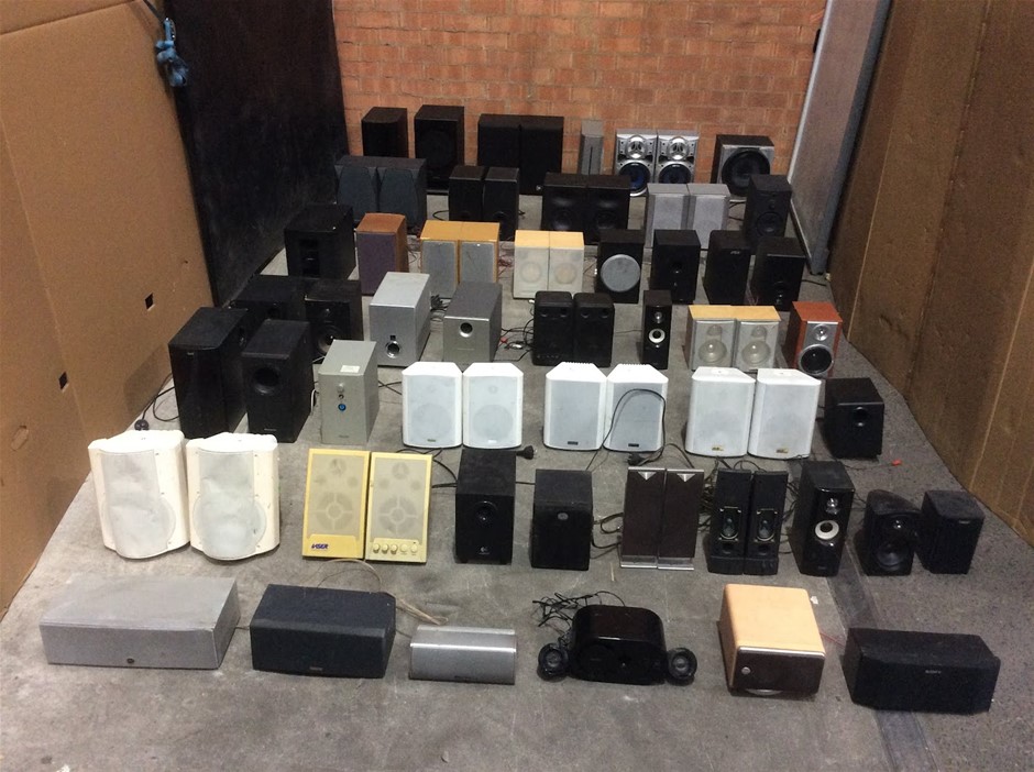 Mixed Brand Speakers Amplifiers And Audio Equipment