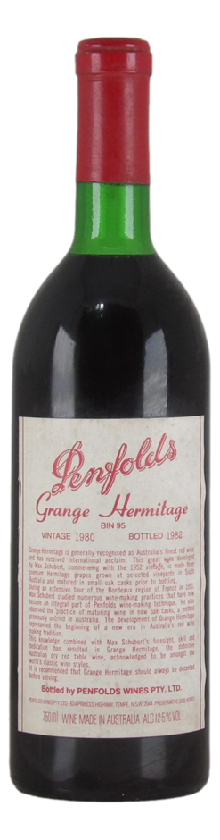 Penfolds Bin 95 Grange Hermitage 1980 (1x 750mL) SA.