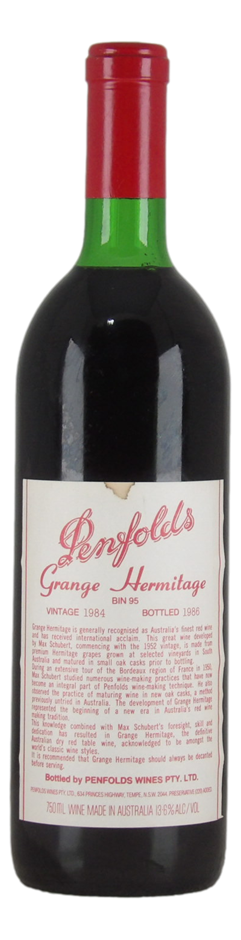 Penfolds Bin 95 Grange Hermitage 1984 (1x 750mL), SA.