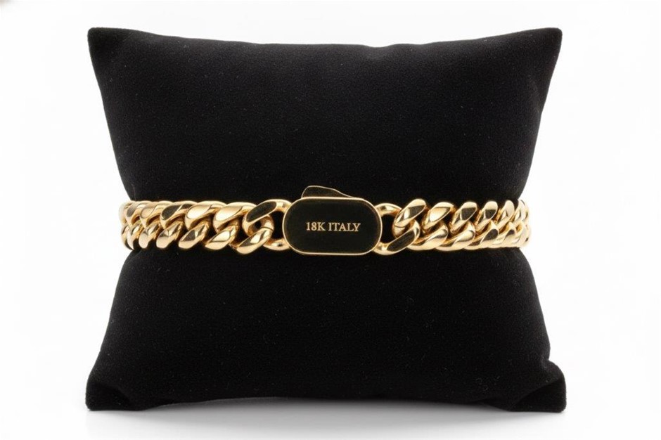 18k Italy Stamped Yellow Gold Filled Bracelet-Quality Guarantee-20cm