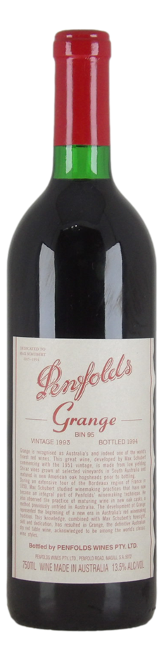 Penfolds Bin 95 Grange 1993 (1x 750mL), SA.