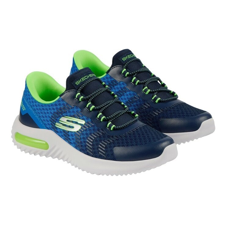 SKECHERS Kids' Swift Fit Shoes, Size US4 / EU36, Blue (NVBL), 17342L.