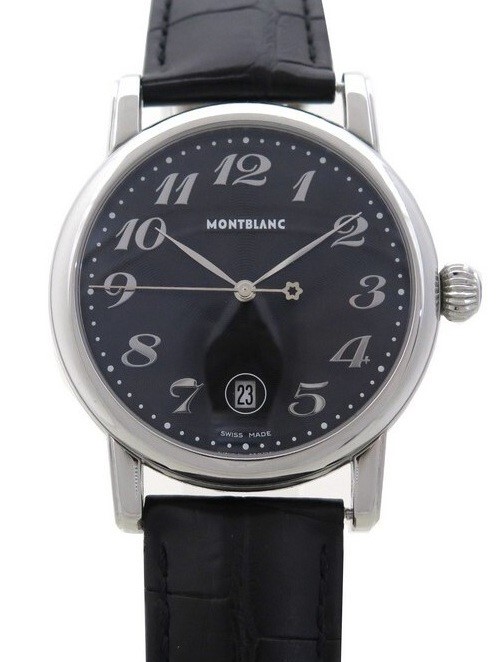 MONTBLANC 7072 MEISTERSTUCK DATE 40MM BLACK GUILLOCHE DIAL WXO & COA