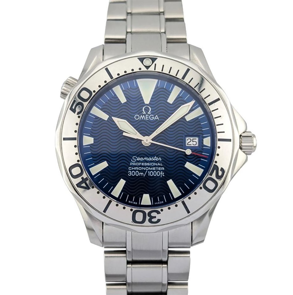 0037-2584535 · OMEGA 2255.80 SEAMASTER DIVER 300M ELECTRIC BLUE 41MM 2007 WXO