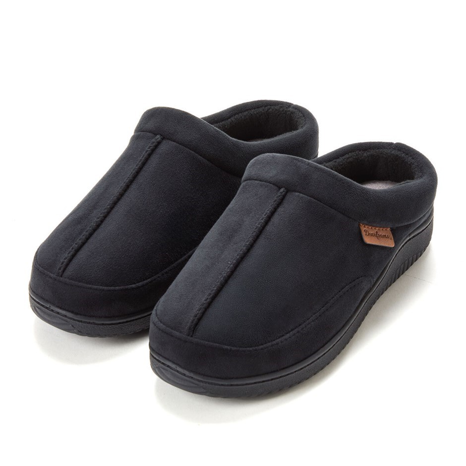 DEARFOAMS Men's Clog Slippers, Size XL (US 13-14), Black, Style 31270. Buy
