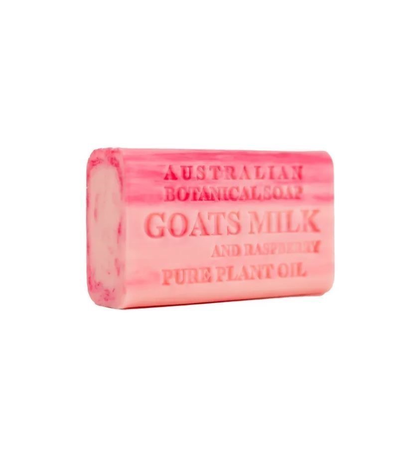 8 x AUSTRALIAN BOTANICAL Soap Bar Goats Milk & Raspberry, 200g.