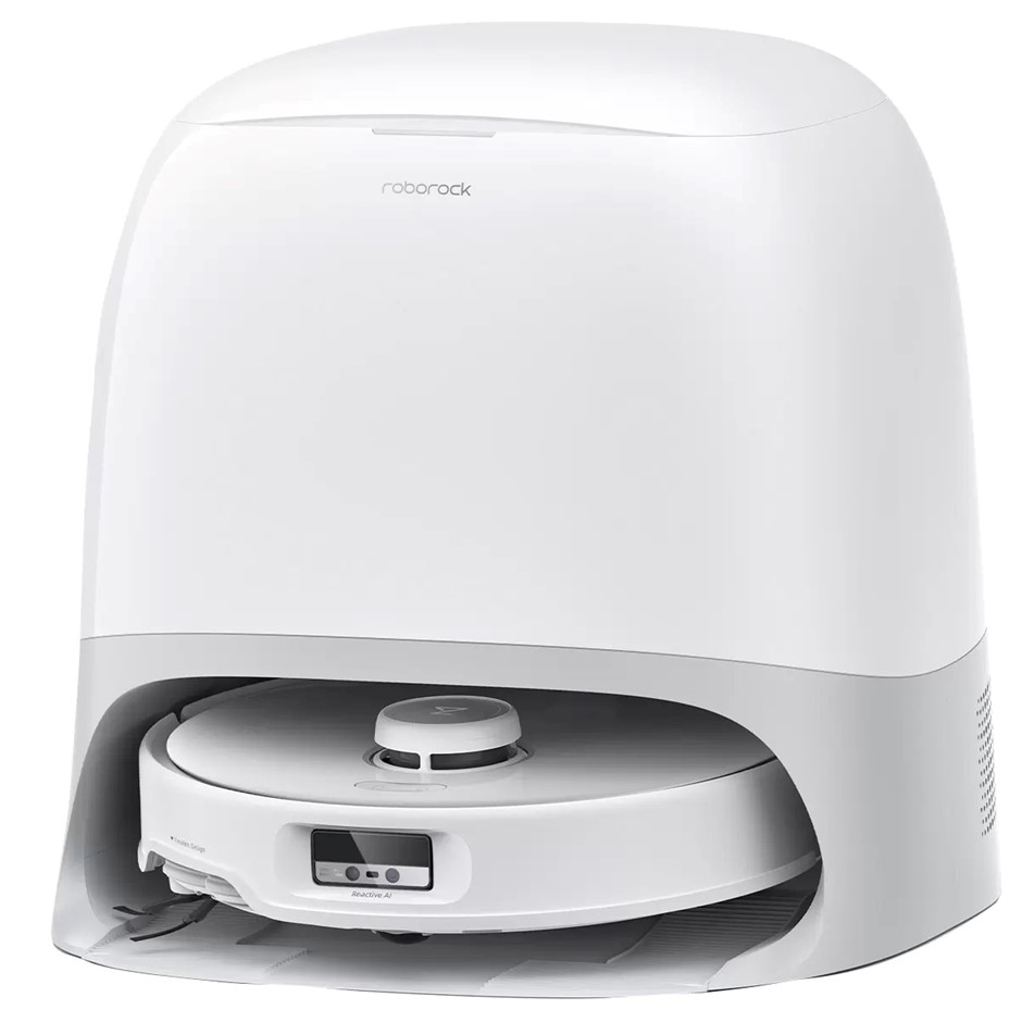 ROBOROCK QRevo Curve Vacuum and Mop Cleaner, White, Model RR-QRC02-03-WHT.