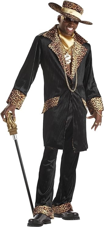 0063-3140657 · CALIFORNIA COSTUMES Supa Mac Daddy Costume, Size XL (44-46). NB: Damaged pa