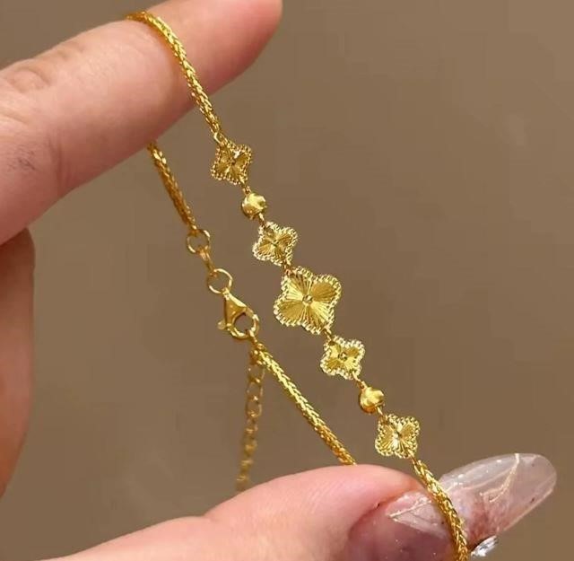 18k Yellow Gold Filled Bracelet- Warranty Quality-Bonus Gift