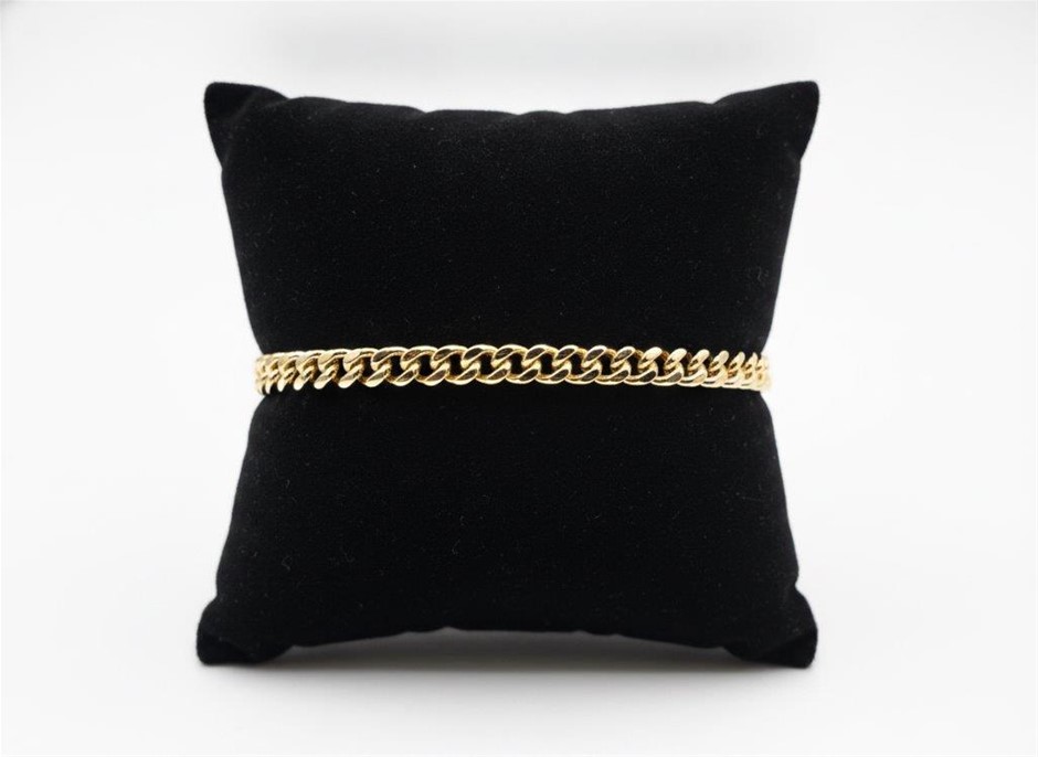 18K/Italy Yellow Gold Filled bracelet(stamped)-Bonus Gift