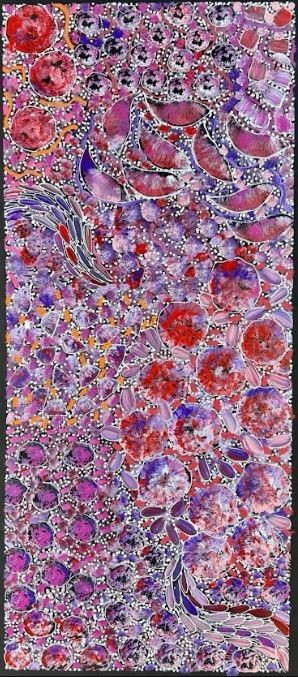 Original Authentic Aboriginal Painting Rachael Nambula 105 x 45cm