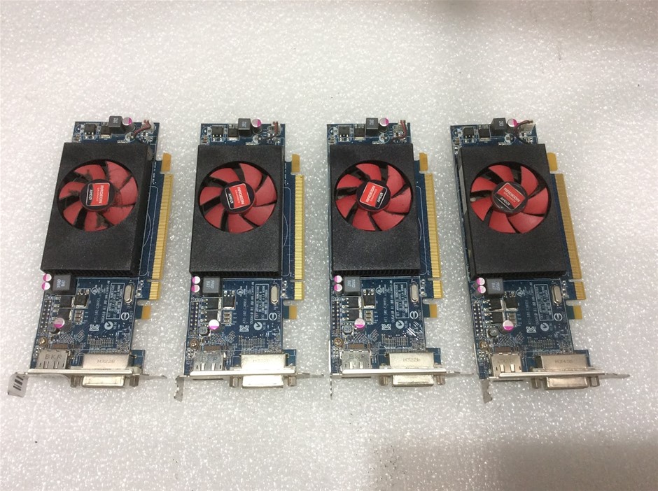 AMD Radeon Low Profile PCIe Graphics Cards (Lot of 4)