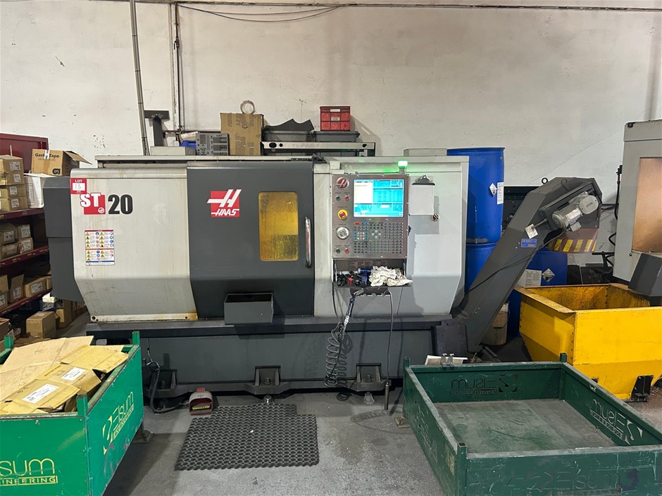 2013 HAAS ST20 CNC 12 Station Lather with Swarft Conveyor
