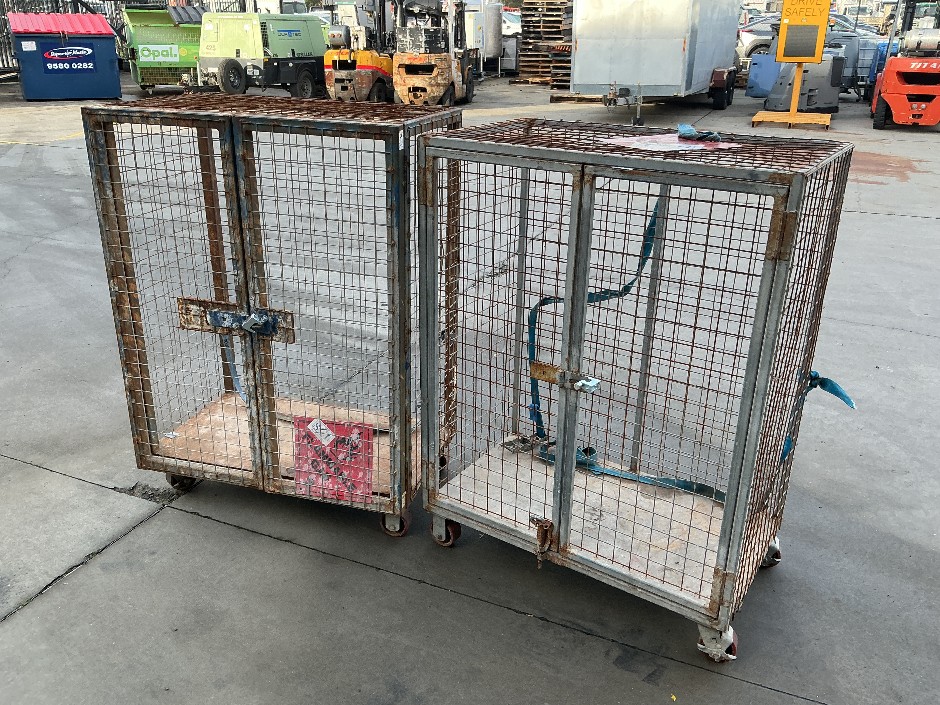 2 x Mesh Cages on Casters