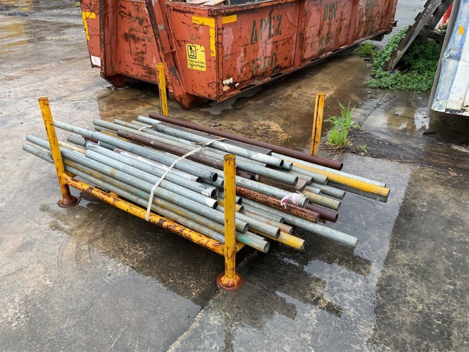 Stillage of Galvanised Pipes