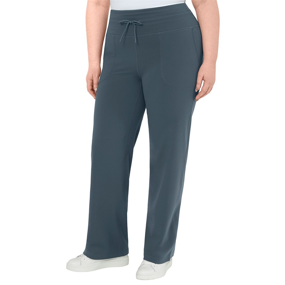 MONDETTA Women's High Rise Straight Pant, Size S, Gray.