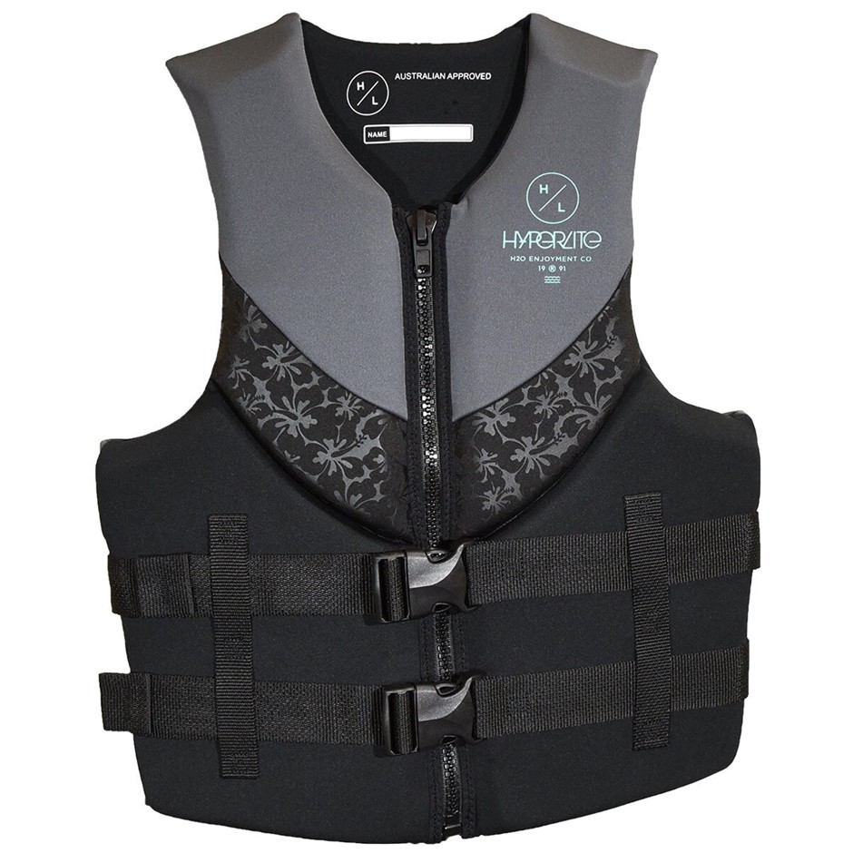 HYPERLITE Women's Life Vest, Size L(102-112cm), Grey/Black.