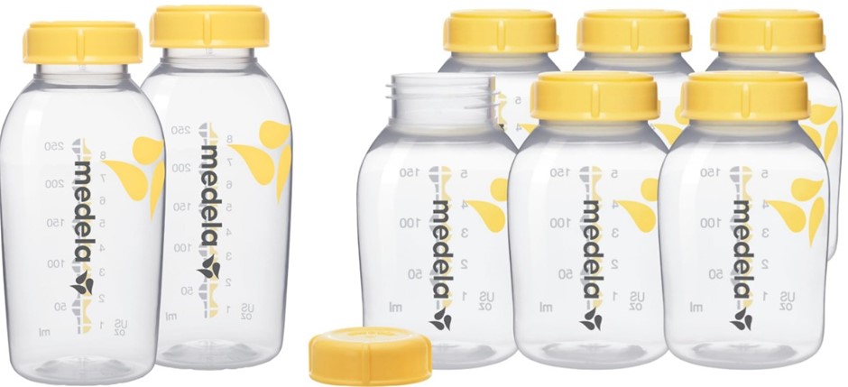 BUNDLE of MEDELA Breast Milk Collection and Storage Bottles, 150ml, Pack of