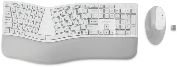 KENSINGTON Pro Fit Ergo Wireless Keyboard and Mouse, Grey. NB: Minor Use, n