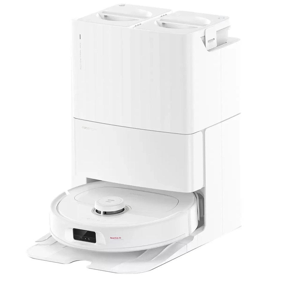 0003-3140675 · ROBOROCK QRevo MaxV Vacuum Mop Cleaner, White, Model RR-QRMV02-03-WHT. NB: